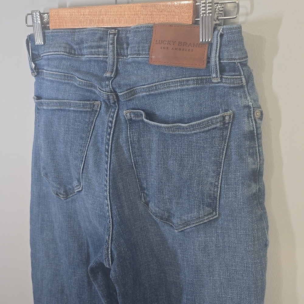 Lucky BRAND JEANS women's Size 8  Blue Ankle High Rise Skinny Bridgette Boho - Picture 14 of 16